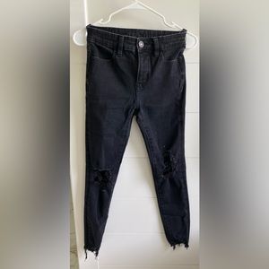 American Eagle Black Hi-Rise Jegging Size 0